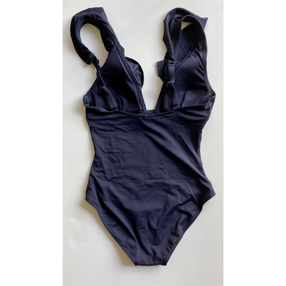 Sea Level Essentials Frill One Piece Swimsuit Night Sky Size 4 New - Picture 6 of 11
